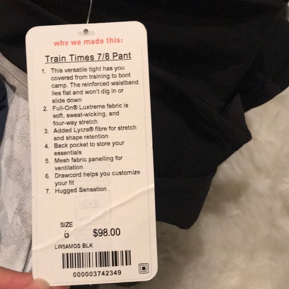BRAND NEW LULULEMON Train times 7/8 tight - Picture 7 of 8